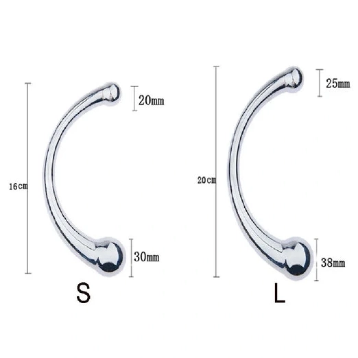 Hook Stainless Anal Double 5858 Ended Elegant Steel 0409